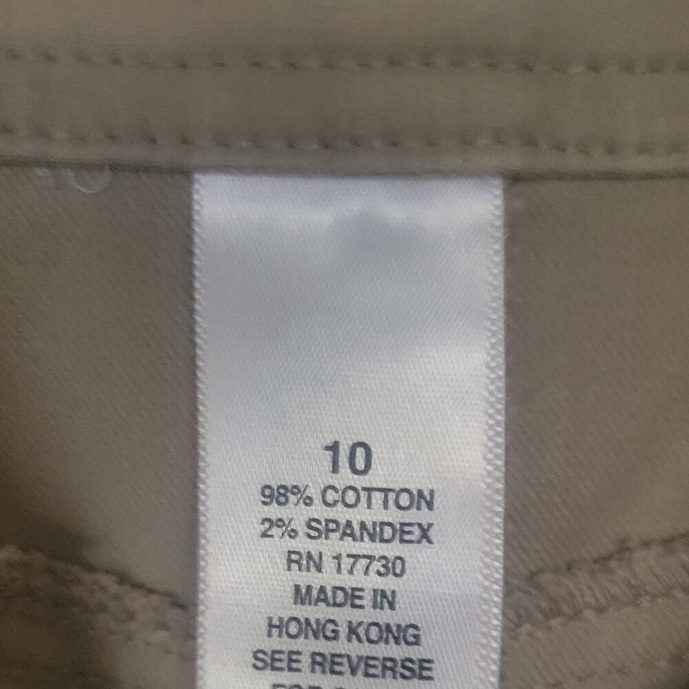 Izaac Mizrahi Tan Cotton Canvas Skirt - Size 10 - Picture 6 of 7